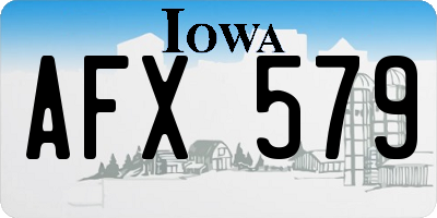 IA license plate AFX579