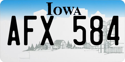 IA license plate AFX584