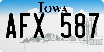IA license plate AFX587