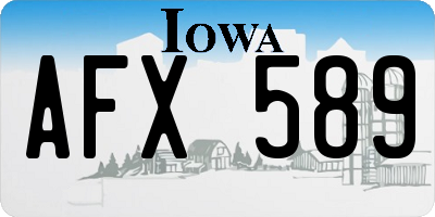 IA license plate AFX589