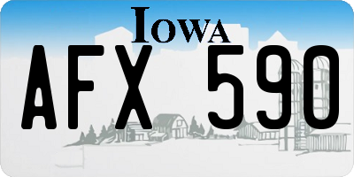 IA license plate AFX590
