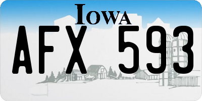 IA license plate AFX593