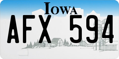 IA license plate AFX594