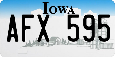 IA license plate AFX595