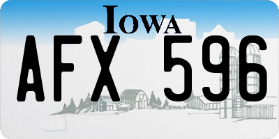 IA license plate AFX596