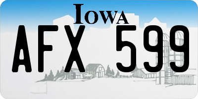 IA license plate AFX599