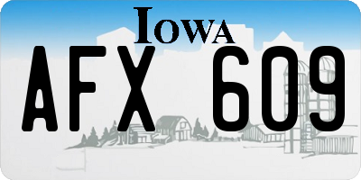 IA license plate AFX609