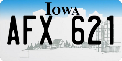 IA license plate AFX621