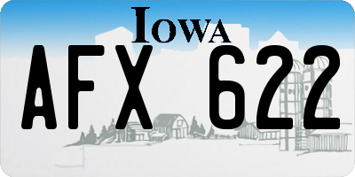 IA license plate AFX622