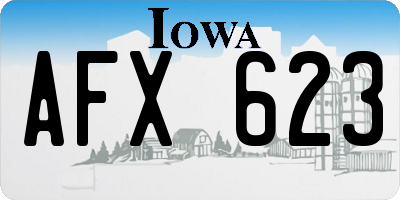 IA license plate AFX623