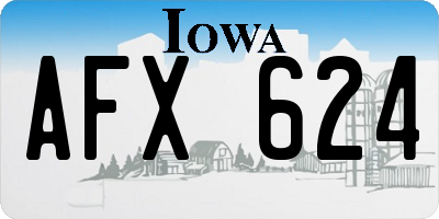 IA license plate AFX624
