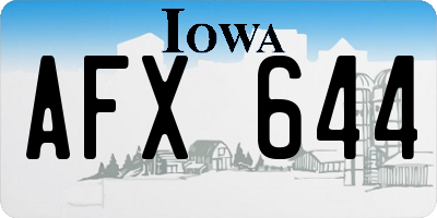 IA license plate AFX644