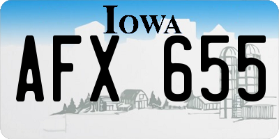 IA license plate AFX655