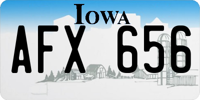 IA license plate AFX656