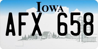 IA license plate AFX658