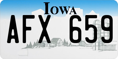 IA license plate AFX659