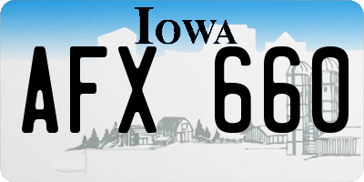 IA license plate AFX660