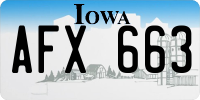 IA license plate AFX663