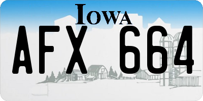 IA license plate AFX664