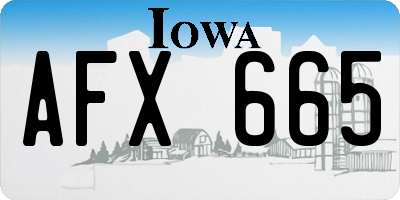 IA license plate AFX665