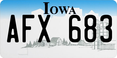 IA license plate AFX683