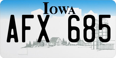 IA license plate AFX685