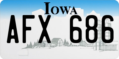 IA license plate AFX686