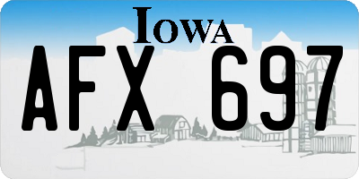 IA license plate AFX697