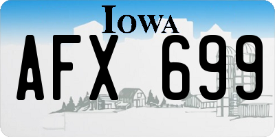 IA license plate AFX699
