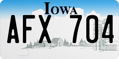 IA license plate AFX704