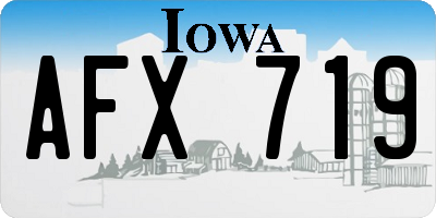 IA license plate AFX719