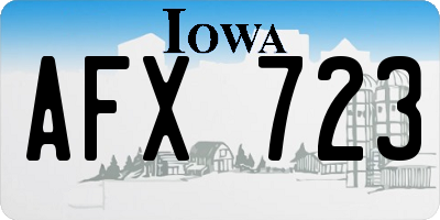IA license plate AFX723