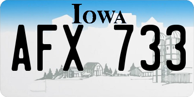 IA license plate AFX733