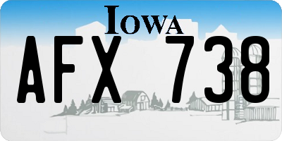 IA license plate AFX738