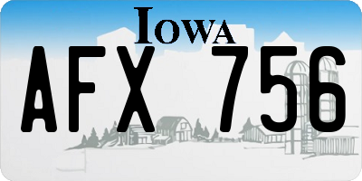 IA license plate AFX756