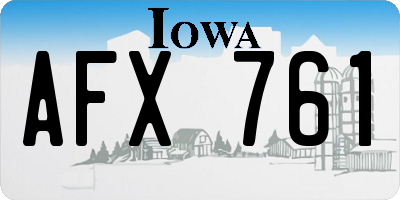 IA license plate AFX761