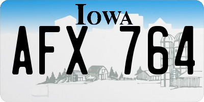 IA license plate AFX764