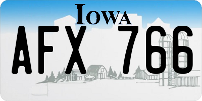 IA license plate AFX766