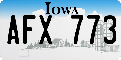 IA license plate AFX773