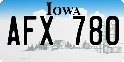 IA license plate AFX780