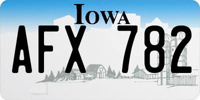IA license plate AFX782