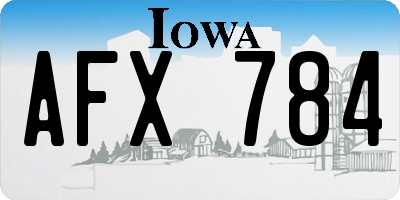 IA license plate AFX784