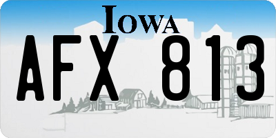 IA license plate AFX813