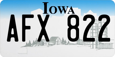 IA license plate AFX822