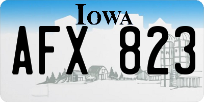 IA license plate AFX823