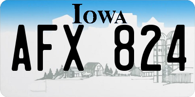 IA license plate AFX824
