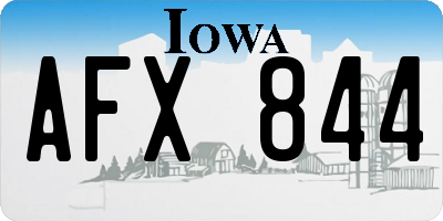 IA license plate AFX844