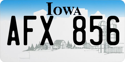 IA license plate AFX856