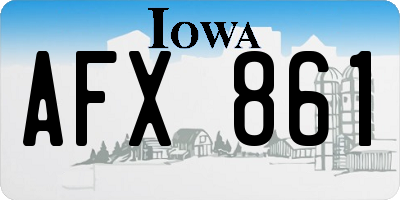 IA license plate AFX861