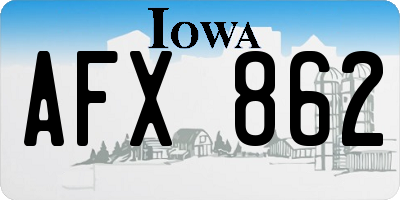 IA license plate AFX862